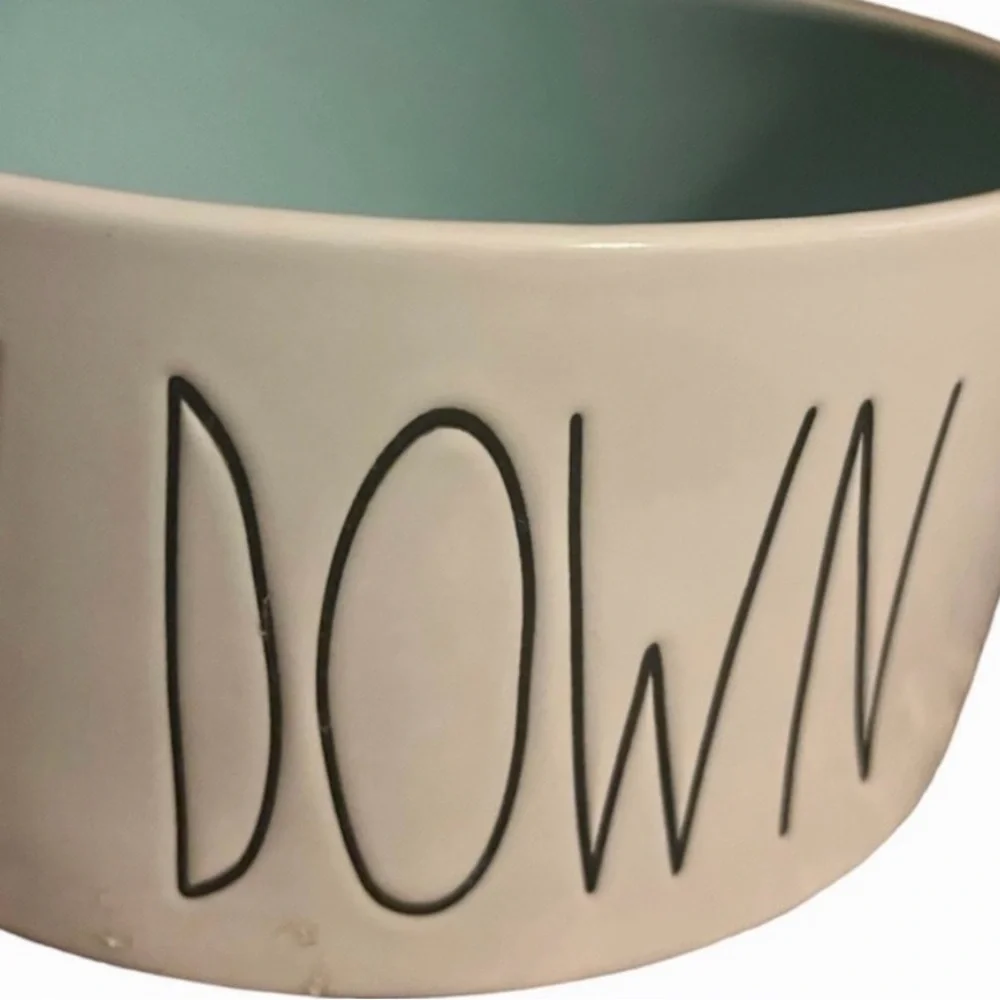 Rae Dunn Cream 'Chow Down' Dog Bowl